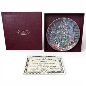 Anna Perenna “Christmas Eve” P Buckley Moss Porcelain Plate Germany COA 1759